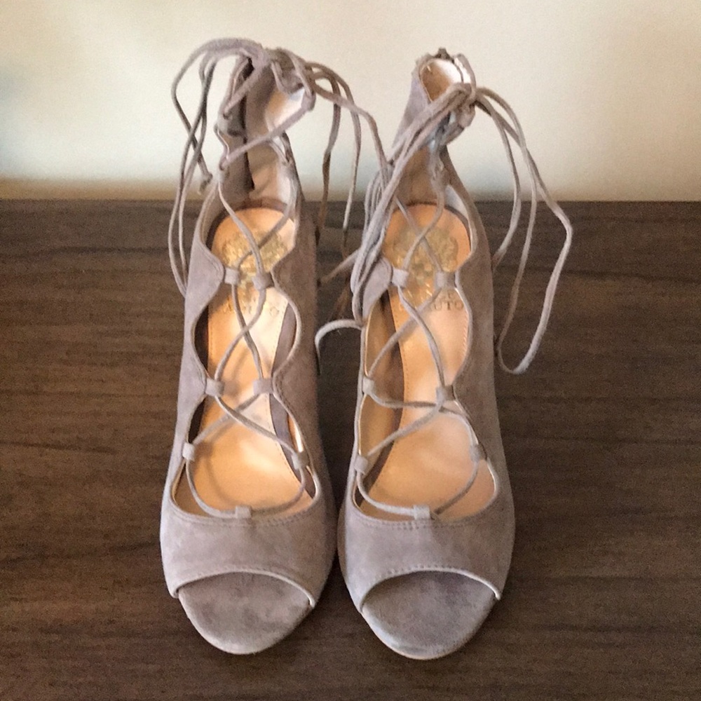 Vince Camuto Sandria Lace Up Peep Toe Sandals